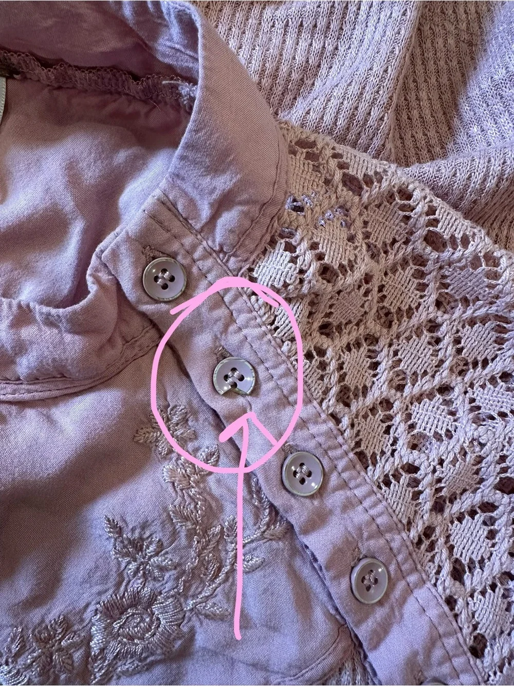 Free People Mauve Pink Sweetest Thing Thermal Knit Puff Sleeve Blouse Small
